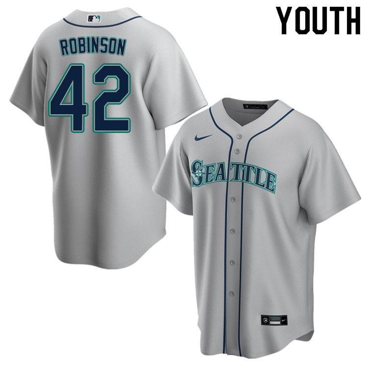 Nike Youth #42 Jackie Robinson Seattle Mariners Baseball Jerseys Sale-Gray